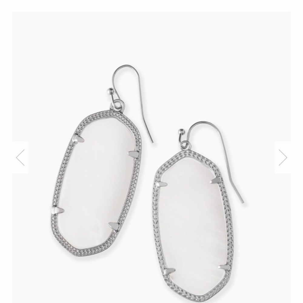 Kendra Scott white mother of pearl drop earrings